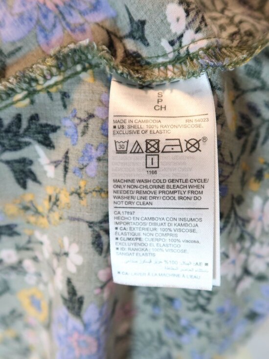 OLD NAVY Floral Flutter Sleeve A-Line Dress Size S Fairycore Boho Peasant - Picture 7 of 7